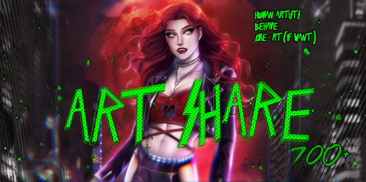 ☣︎  #ARTSHARE ☣︎

hosting to say thanks for 🔥700 🔥milestone FINALLY 
☣︎ Keep it civil, SFW and be nice to eachother
☣︎ Like & RT so others can join, maybe tag someone
☣︎ nobody will appreciate if you post n.f.t and a.i here
☣︎ post your fav art 

Open for 48h