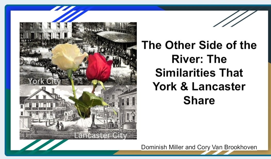 Tonight at 7PM at the @yorkhistory
Free and open to the public 

@CoryLititz and I will be presenting The Other Side of the River: The similarities that York & Lancaster share