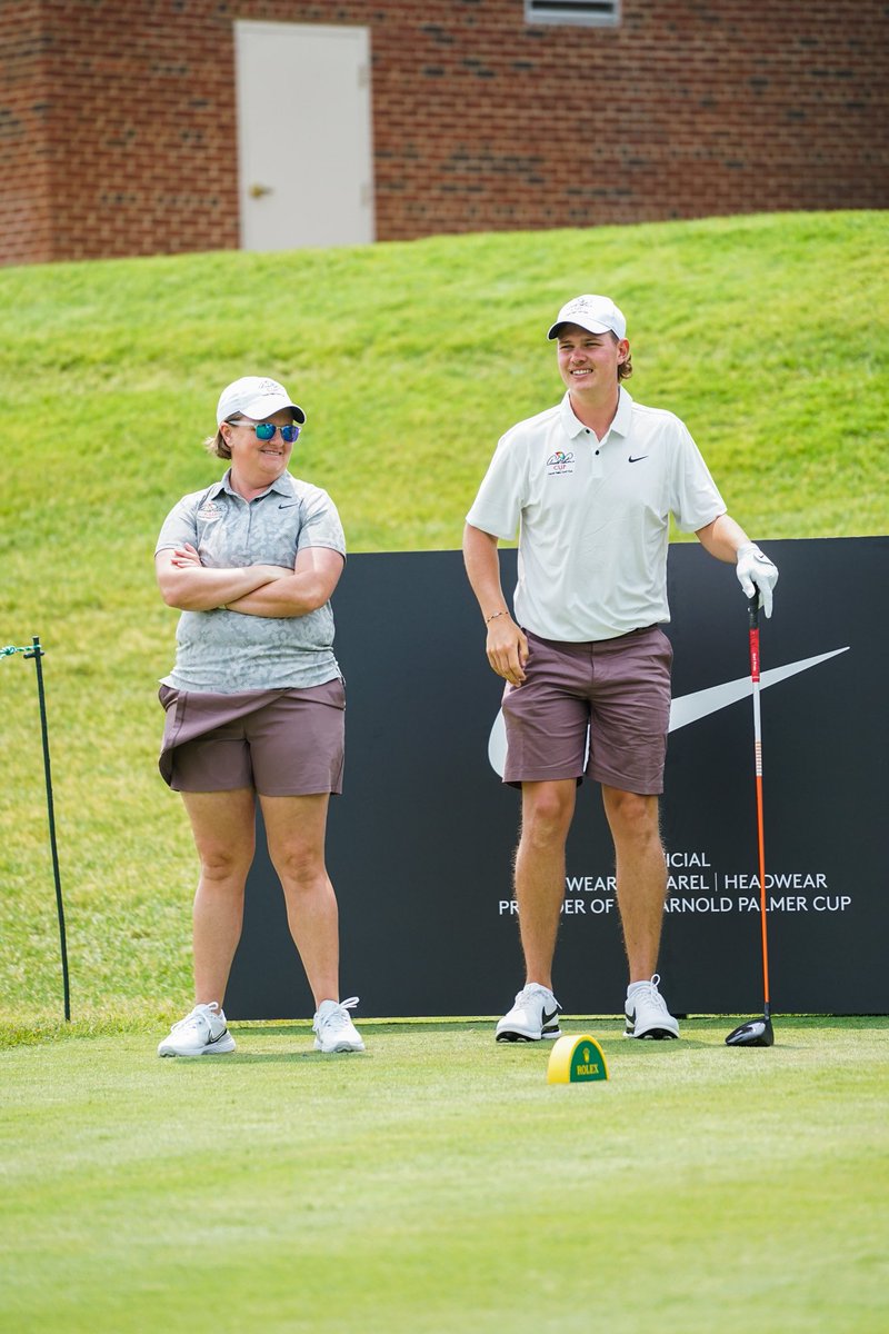 GopherWGolf's tweet photo. Cheering on our very own head coach @CoachBrinsmead with the International team at the @ArnoldPalmerCup as the tournament begins its action today!👏

You can stream the tournament live here: https://t.co/W9yTjA7RgZ

#SkiUMah #GoGophers https://t.co/S07AviG1Ld
