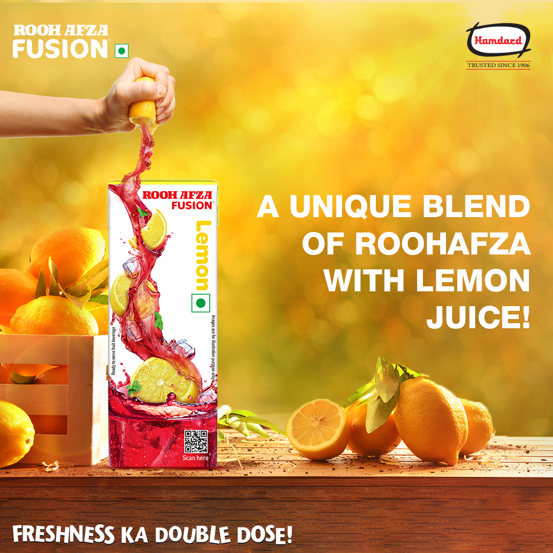 Stay cool and energized all summer with RoohAfza Fusion, which blends the goodness of RoohAfza with a dash of lemon to bring you a unique and refreshing taste.
Tastes so good, you won't resist!

#Hamdard #HamdardFusion #RoohAfza #Beverage #Lemon #LemonFusion #FusionJuice #Juice
