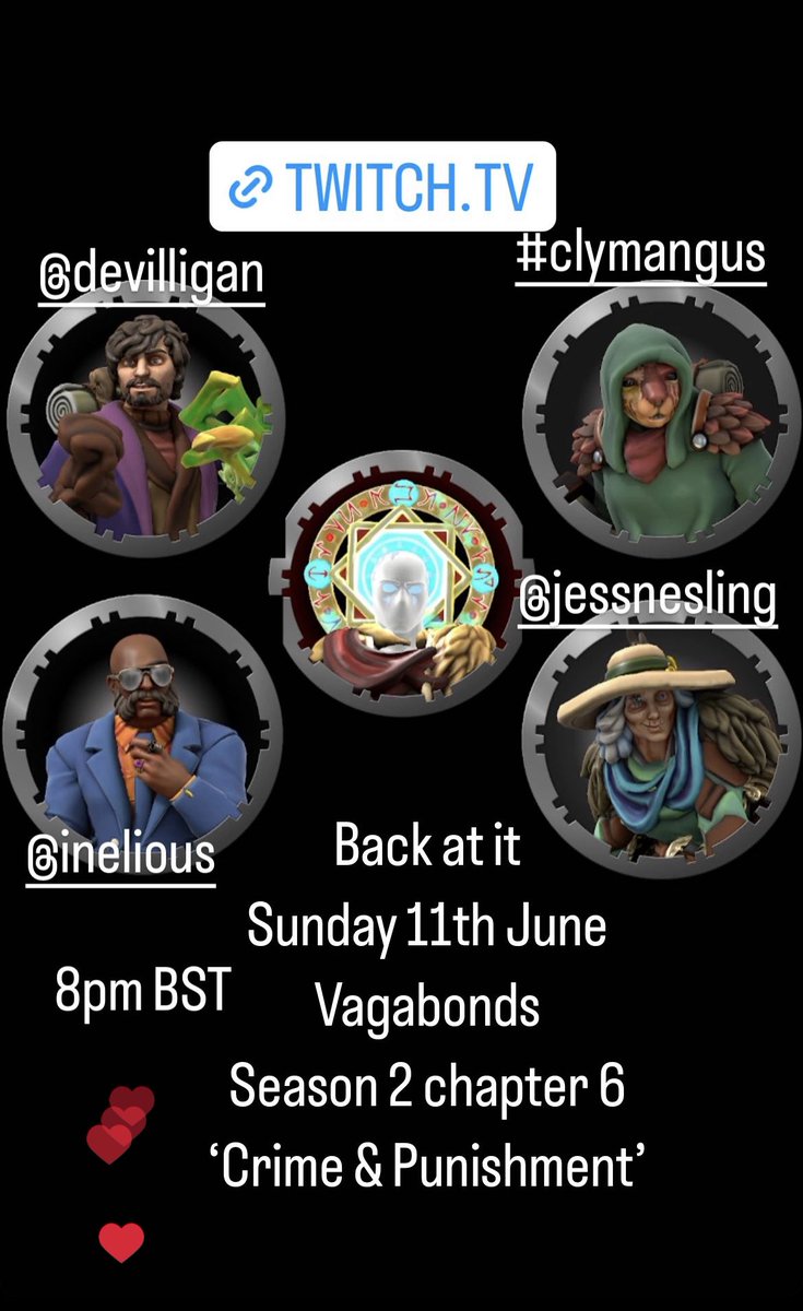 NeilNewbon's tweet photo. https://t.co/v5rcxQjwje Sunday 11th june 8pm bst @VagabondChron @inel @JessNesling #clymdodds @Devilligan chapter 6 ‘crime and punishment ‘ https://t.co/NN1iOq59aW