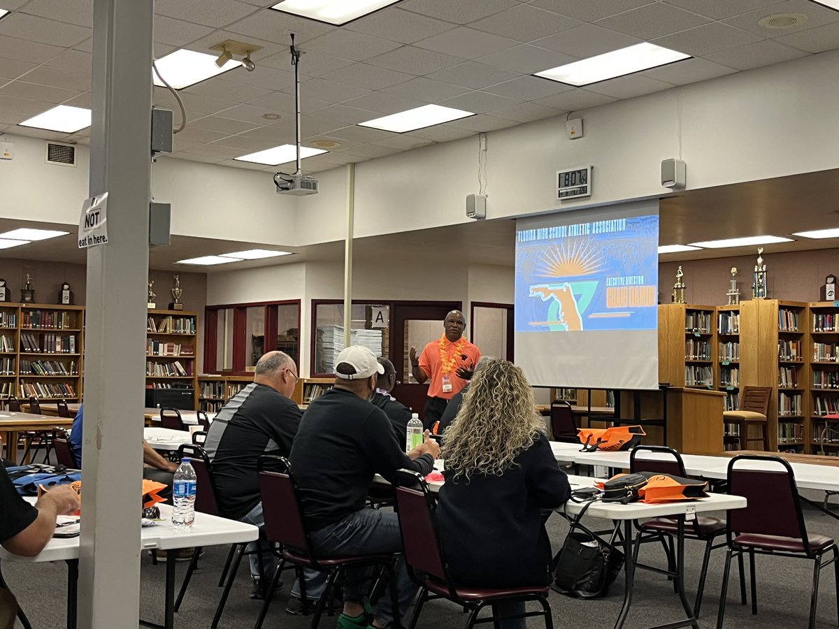 home__campus's tweet photo. Ready to go at Section 1 Compliance Seminar at @NHSEagles1! 

@FHSAA Executive Director @CraigDamon1 up first! 

#FHSAAHome https://t.co/9PScRdmYwk