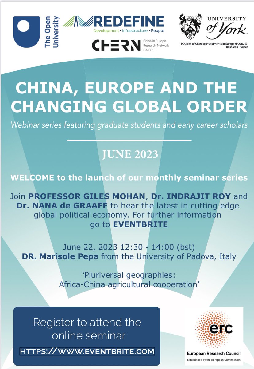 Weiwei Chen (@weiweichen16) on Twitter photo Register here to our next Global China semina <a href="/ERedefine/">REDEFINE_ERC</a> on June22(12:30-2pm) with Dr <a href="/MariasolePepa/">mariasole pepa</a> to talk about Africa-China agricultural cooperation <a href="/IndrajitRoyYork/">Prof. Indrajit Roy 🇮🇳 @indrajitroy.bsky.social</a> <a href="/nadegraaff/">Nana de Graaff</a> <a href="/MohanGiles/">Giles Mohan</a> #China #Agricultural cooperation Register here to our next Global China semina <a href="/ERedefine/">REDEFINE_ERC</a> on June22(12:30-2pm) with Dr <a href="/MariasolePepa/">mariasole pepa</a> to talk about Africa-China agricultural cooperation <a href="/IndrajitRoyYork/">Prof. Indrajit Roy 🇮🇳 @indrajitroy.bsky.social</a> <a href="/nadegraaff/">Nana de Graaff</a> <a href="/MohanGiles/">Giles Mohan</a> #China #Agricultural cooperation