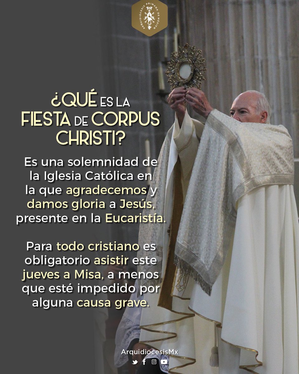 Arquidiócesis Primada de México on Twitter "Hoy no solo es jueves