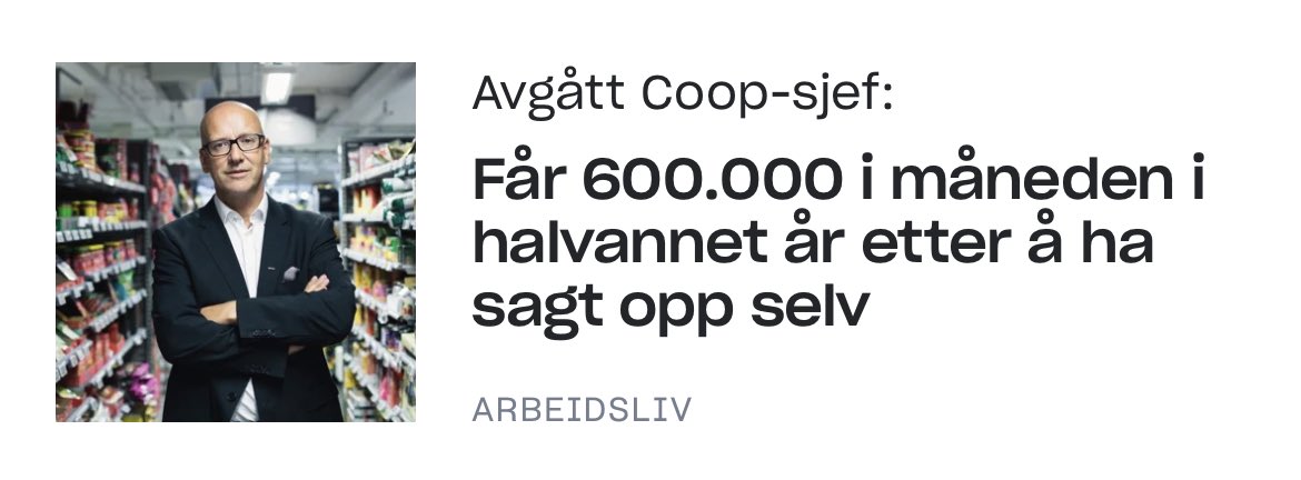 Altså. #Coop er liksom «litt mitt», u følge reklamen deres. Men tydeligvis mye mer den avgåtte sjefen sitt.