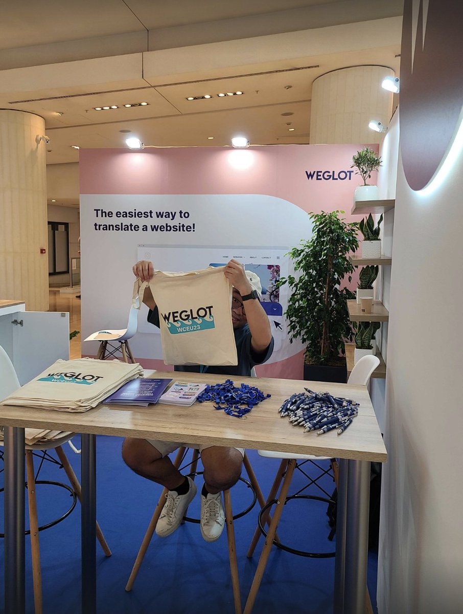 We're finally here at #WCE23 on day one! 🙌 Let's learn, grow and have some fun together.

🇬🇷 Don’t forget to stop by our booth to get some Weglot goodies — Athens style! #WordPress #WCEU23