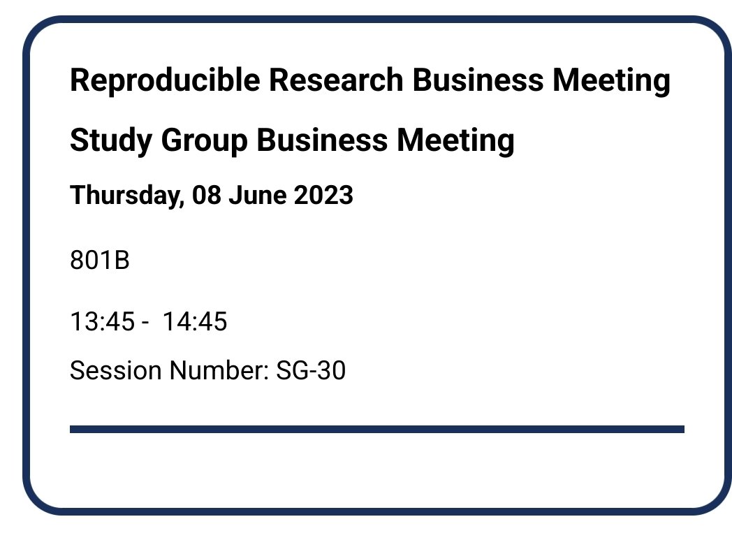 Looking forward to meeting you all at the #ReproducibleResearch business meeting at #ISMRM23 at 13:45! We'll talk about exciting Initiatives to shape the future of #MRI research! And give out prizes! 🏆💰