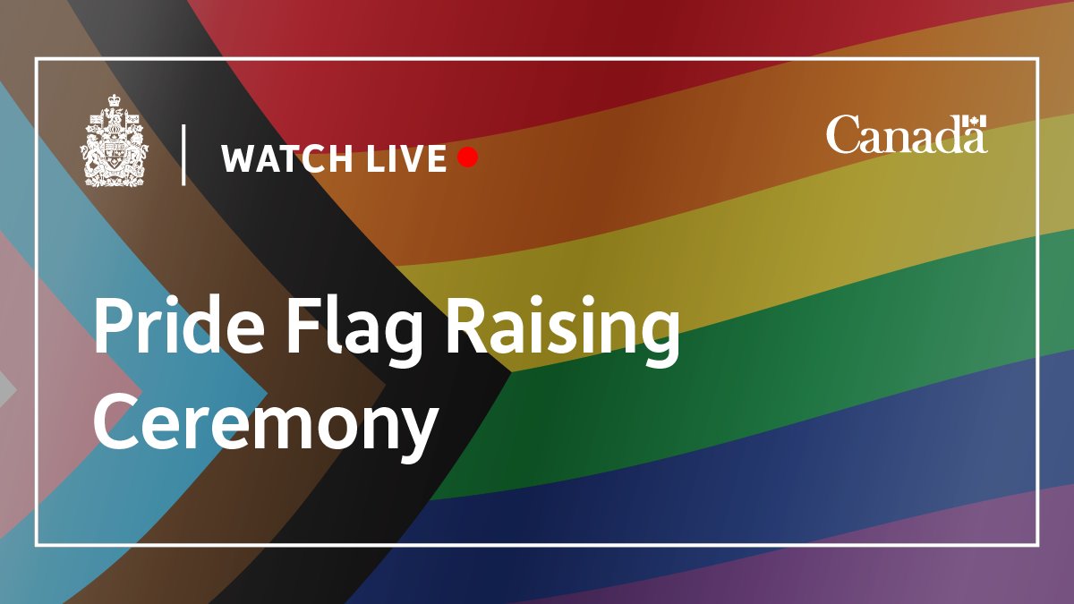 Happening now on Parliament Hill: Prime Minister Justin Trudeau attends the Pride Flag Raising Ceremony. Tune in: ow.ly/UBS250OIVZB
