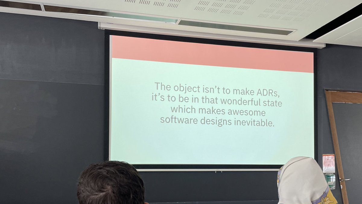 Let’s use Architecture Decision Records (ADRs) - as of now. Inspiring talk from <a href="/michaelkeeling/">Michael Keeling</a> at #isaps2023 <a href="/ISAPSchool/">ISAPS</a>
