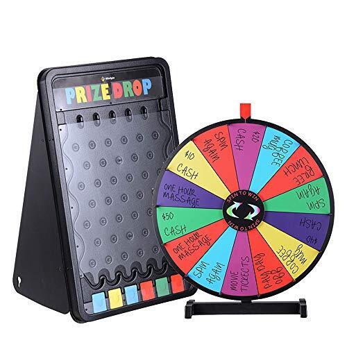 CardsParty's tweet photo. 19"x30" Prize Drop Board Plinko Game and 24" Tabletop Spinning Prize Wheel (ad eBay) https://t.co/5SktRHBBpp https://t.co/FNezRBkhZc