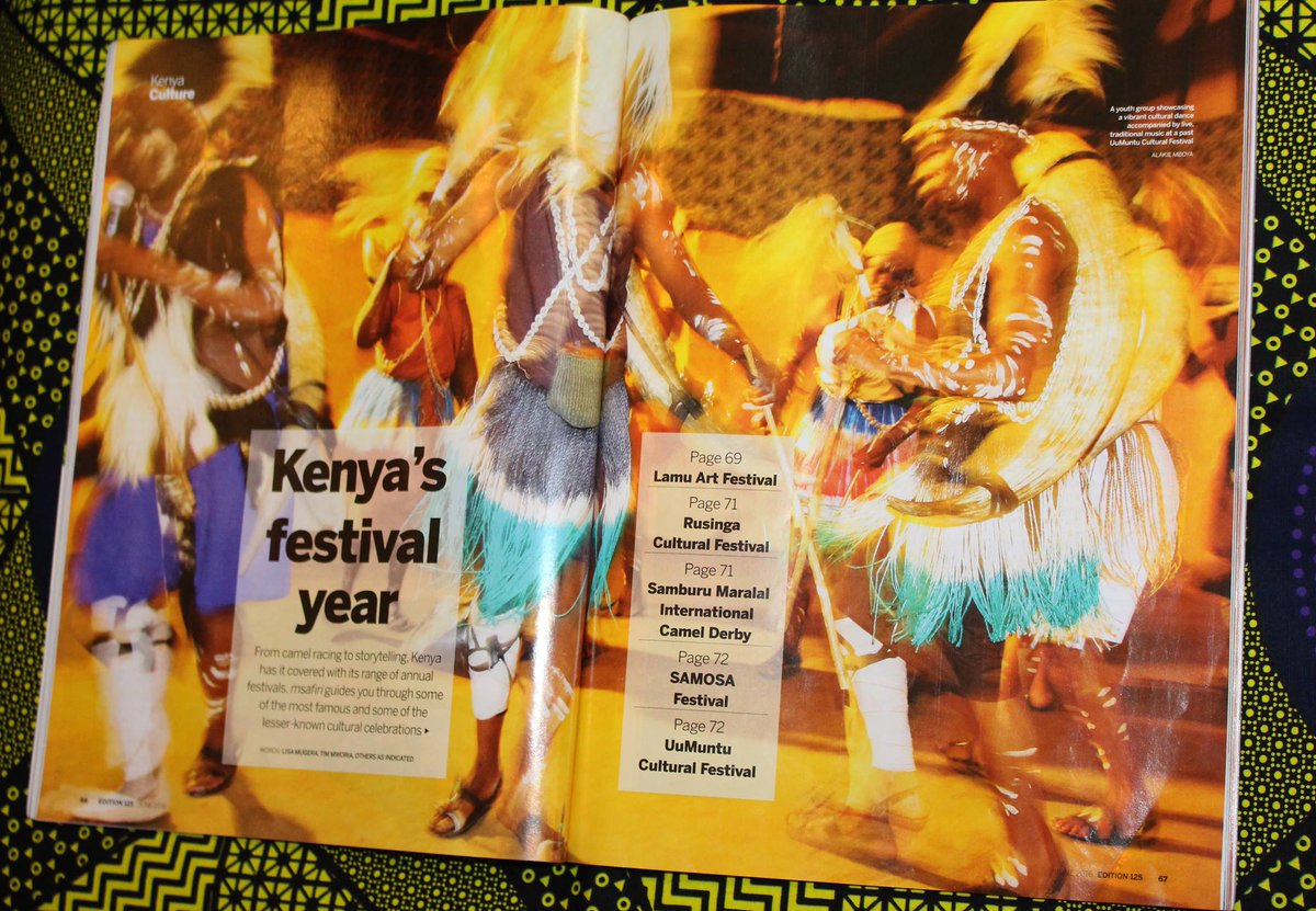 RusingaFestival's tweet photo. .@KenyaAirways Msafiri Magazine (June 2016): #RusingaFestival is the place where you can drink in the #SubaCulture amid nature's stunning serenades over a fresh water lake!
#ThrowbackThursday
#RusingaFestMemories
#RusingaFestThrowback https://t.co/QjNG3oJpS6