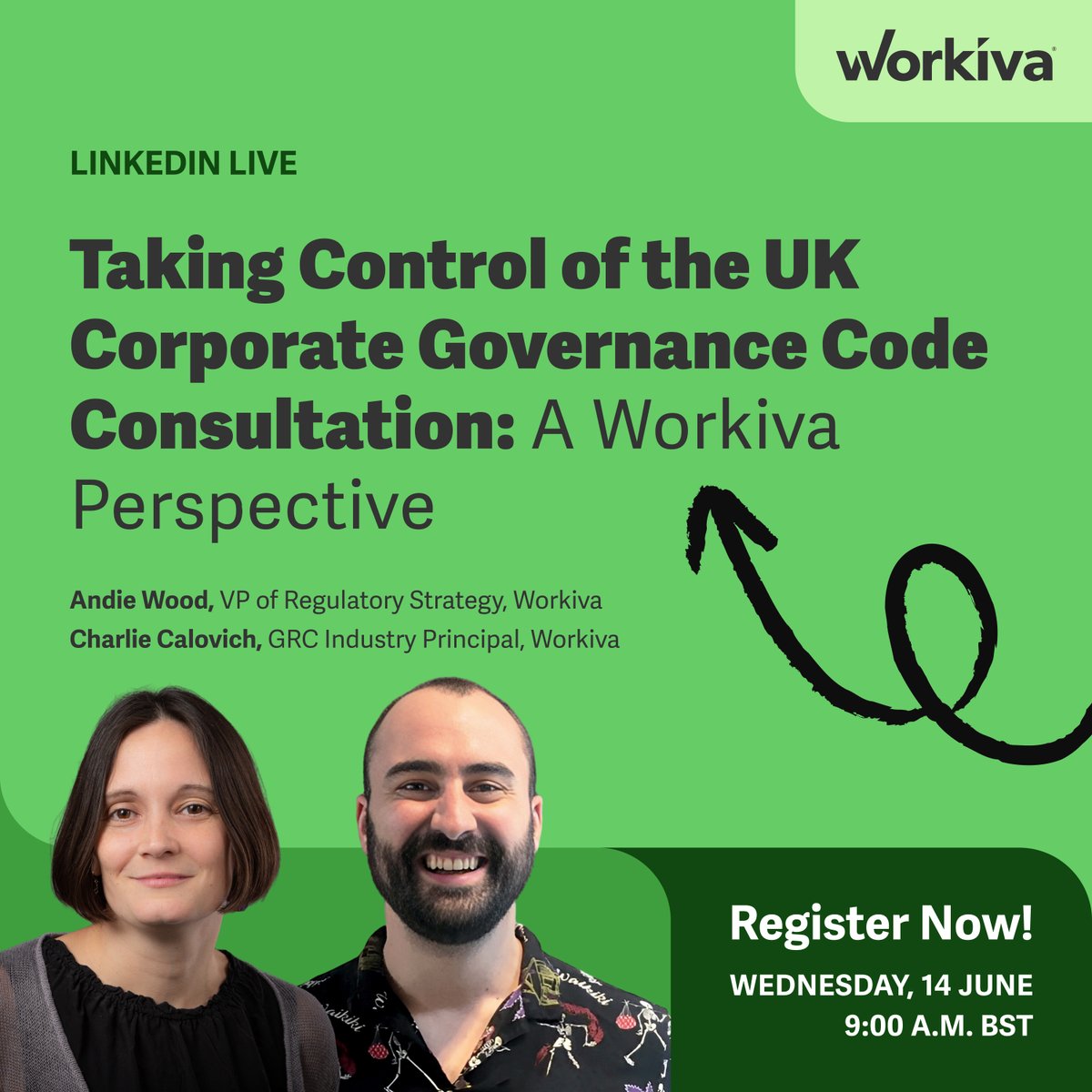 Workiva's tweet photo. Join us on 14 June at 9 A.M. BST for a LinkedIn Live session on the #UKCorporateGovernance Code. 

We will provide a breakdown of what these changes mean in practice for #risk, #governance, and #audit professionals.

Register here: https://t.co/q60hPzxwFq https://t.co/q3ZBpaQqPE