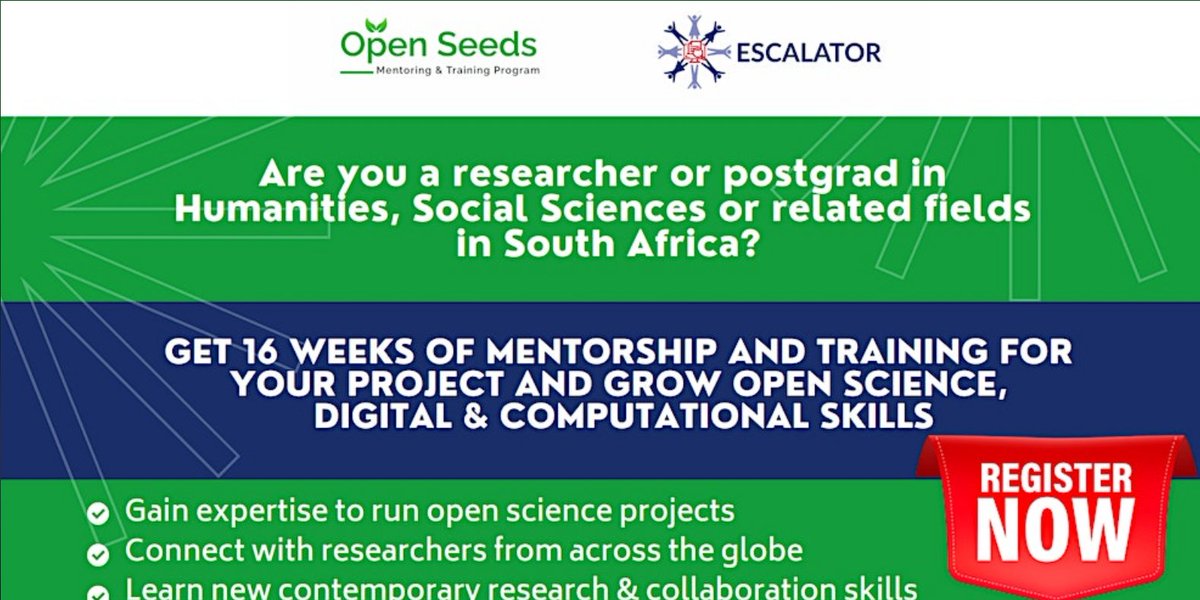 openlifescience (@openlifesci) on Twitter photo Now calling: researchers or postgraduates in humanities & social sciences in South Africa! 🥳 Together with <a href="/DHCSSza/">Digital Humanities & Computational Social Sciences</a> and @talarify, we are offering special in-person mentorship as part of Open Seeds 8. Curious? Join our webinars tomorrow and on the 15 to learn about this. 👇links Now calling: researchers or postgraduates in humanities & social sciences in South Africa! 🥳 Together with <a href="/DHCSSza/">Digital Humanities & Computational Social Sciences</a> and @talarify, we are offering special in-person mentorship as part of Open Seeds 8. Curious? Join our webinars tomorrow and on the 15 to learn about this. 👇links