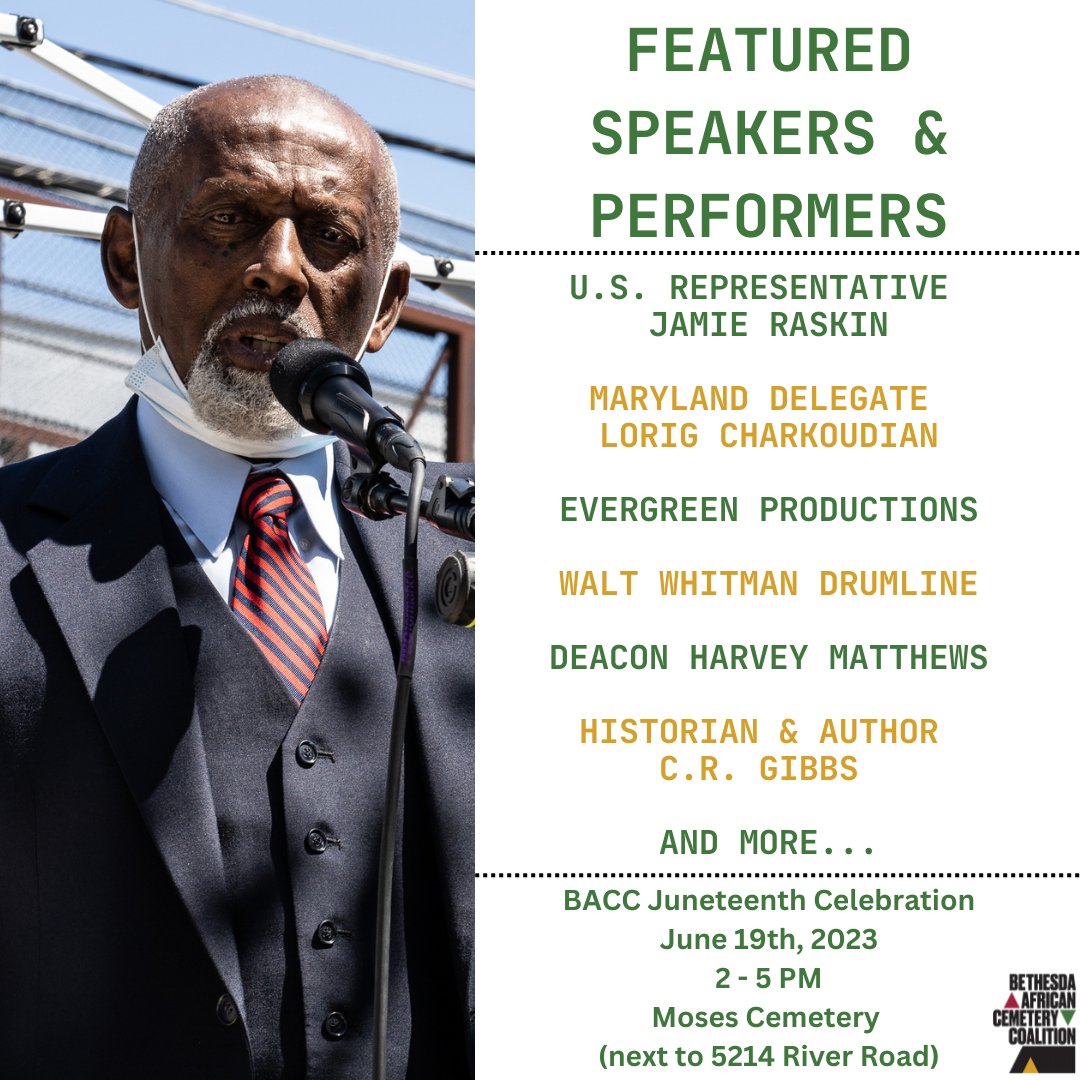 We're getting ready for Juneteenth! 

Please join BACC organizer &amp; deacon of Macedonia Baptist Church Harvey Matthews along with U.S. Representative <a href="/RepRaskin/">Rep. Jamie Raskin</a> at BACC's Juneteenth Celebration from 2 - 5 PM on June 19th.