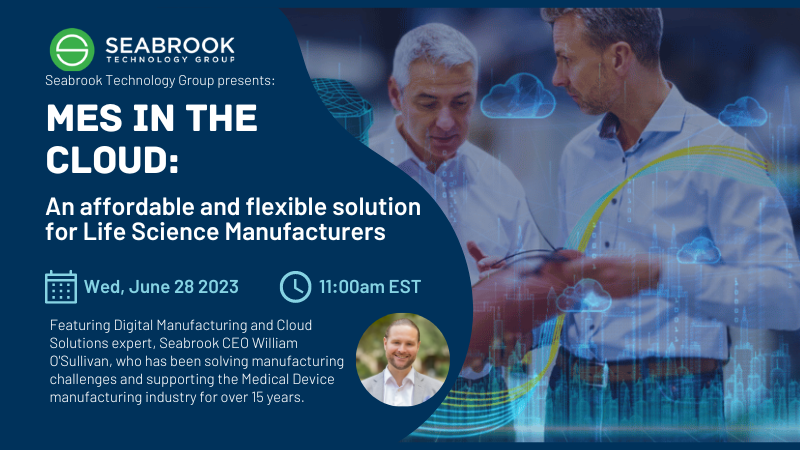 SeabrookGlobal's tweet photo. Life Sciences #Manufacturers are finding success in #cloud-based #MES solutions.  How - and why is this important?  Free online seminar coming this month! #MedicalDevice #Diagnostics #Biotech #PaperlessManufacturing https://t.co/oFNy6nzom4 https://t.co/6nF4BuVoQT