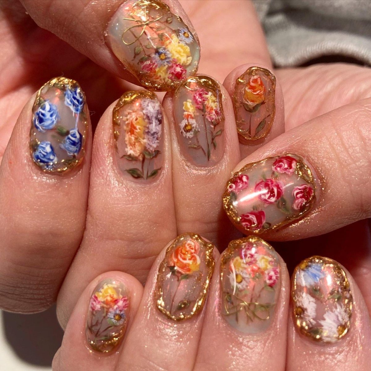 dried flower nails 🌺