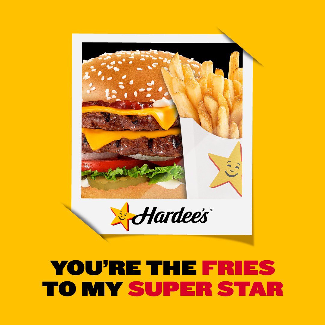 🍟❤️ Celebrate Best Friends Day with the perfect combo! Tag your partner-in-crime and savor the flavor together at Hardee’s! Order now and #GoAllIn
🍟❤️ احتفل بيوم الأصدقاء الأقرب بكومبو ولا ألذ! قم بعمل منشن لشريكك في الجريمة وتذوقا ألذّ النكهات معًا في هارديز! اطلب الآن !