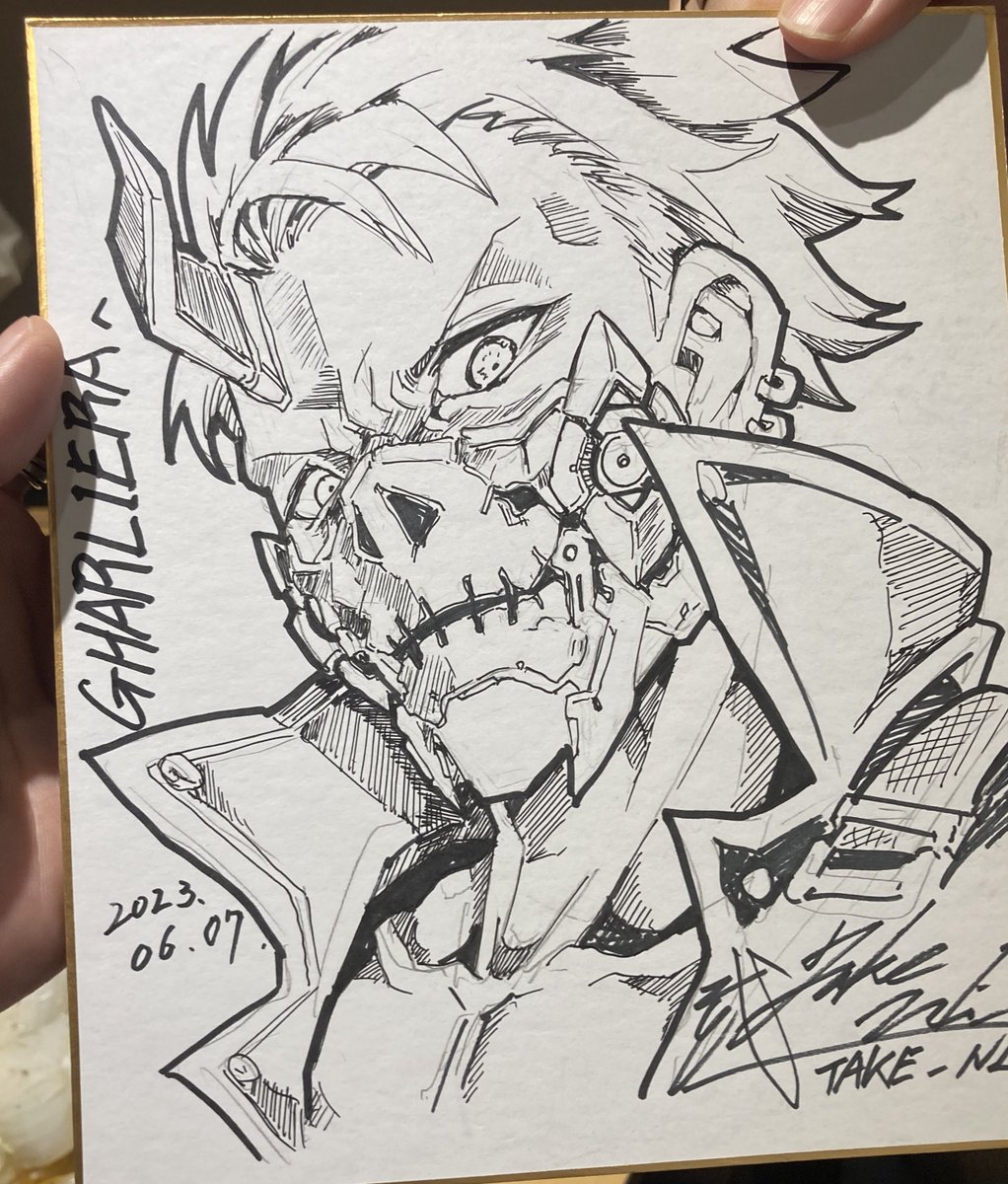 韓国のCyberpunkアーティストGHARLIERA（<a href="/GHARLIERA1/">GHARLIERA</a>）と
一緒に遅くまでお酒を飲み、お互いにイラストを描いて交換しました🦾☠

I drank alcohol late into the night with GHARLIERA, a cyberpunk artist from South Korea, and we exchanged drawings with each other.🦾☠
<a href="/GENESIS_SENSHI/">The Girls of Armament Redirect</a>