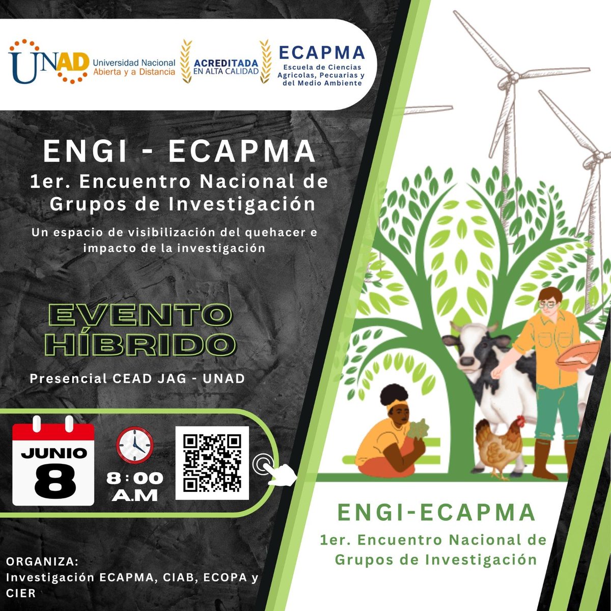 CAmbECAPMA's tweet photo. #ECAPMA @UniversidadUNAD #ECOPA #CIER #CIAB #InvestigaciónECAPMA A esta hora inicia el I Encuentro Nacional de Grupos de Investigación ENGI – ECAPMA, un espacio de visibilización del quehacer e impacto de la investigación https://t.co/Gd1qy5Brq2