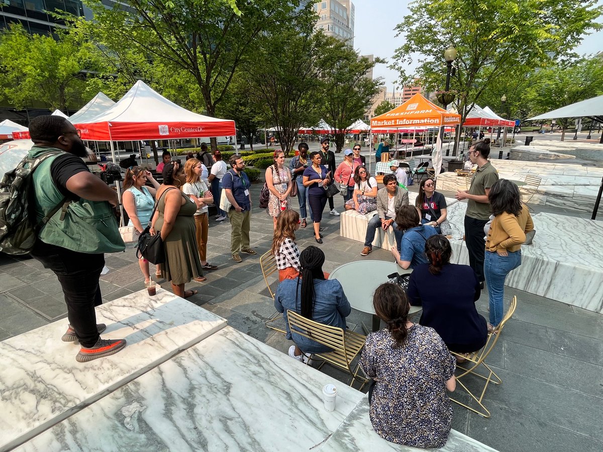 FRESHFARMDC's tweet photo. As a #GusNIP @USDANutrition grantee, we hosted a field visit on 6/6 at our @CityCenterDC market as part of the #NutritionIncentiveHub 2023 National Convening. Learn more about how we improve food access in the region! https://t.co/UXHrekIdaH https://t.co/oIQqq3mLqr