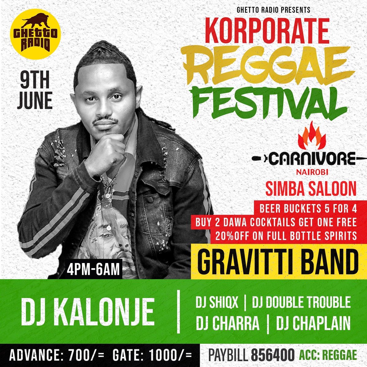 GhettoRadio895's tweet photo. Do you want to win tickets to #KorporateReggae festival?

Leo tunadai kudunga wasee matiko za #KorporateReggae na kuwai ni rahisi... 

The person who posts any of these posters and gets the most Retweets by 6:30PM gets a ticket. #Goteana @GhettoRadio895 https://t.co/LoQw2vBHjD