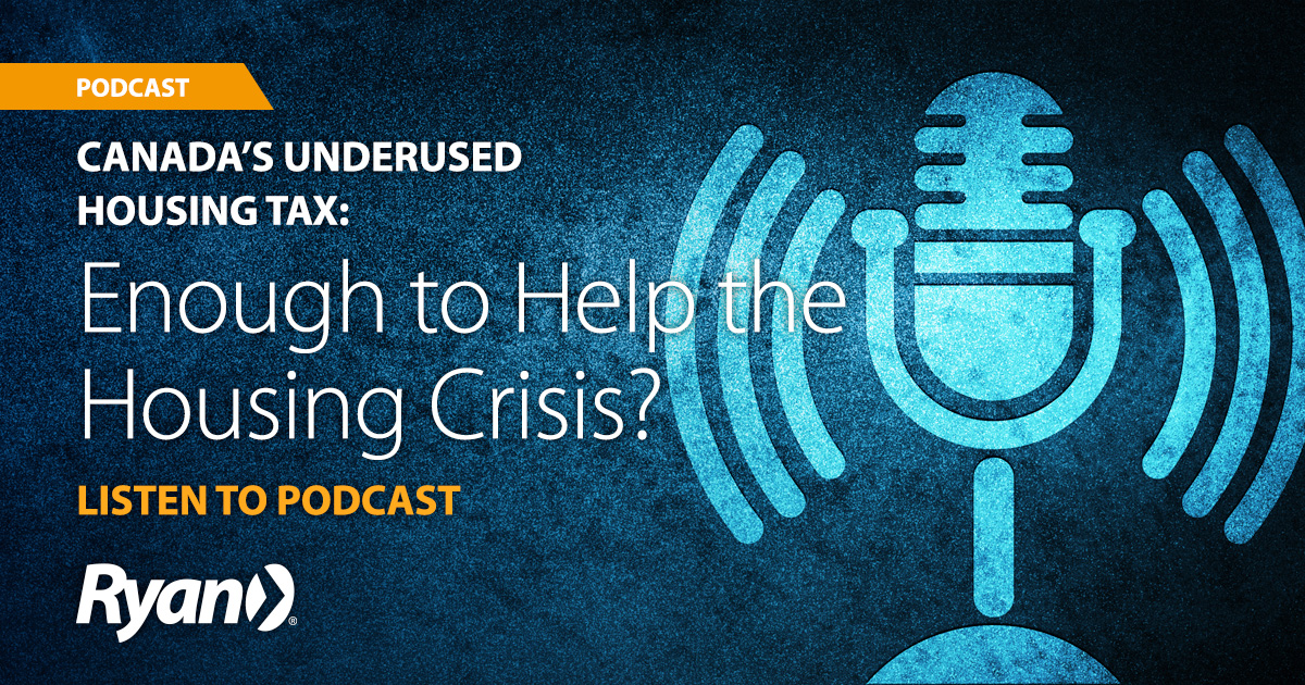 Demand for affordable housing keeps increasing, and foreign real estate investment activity continues to rise. The Underused Housing Tax was introduced to free up housing in Canada. Find out more in our latest podcast episode. 
tax.ryan.com/podcasts/2023/…