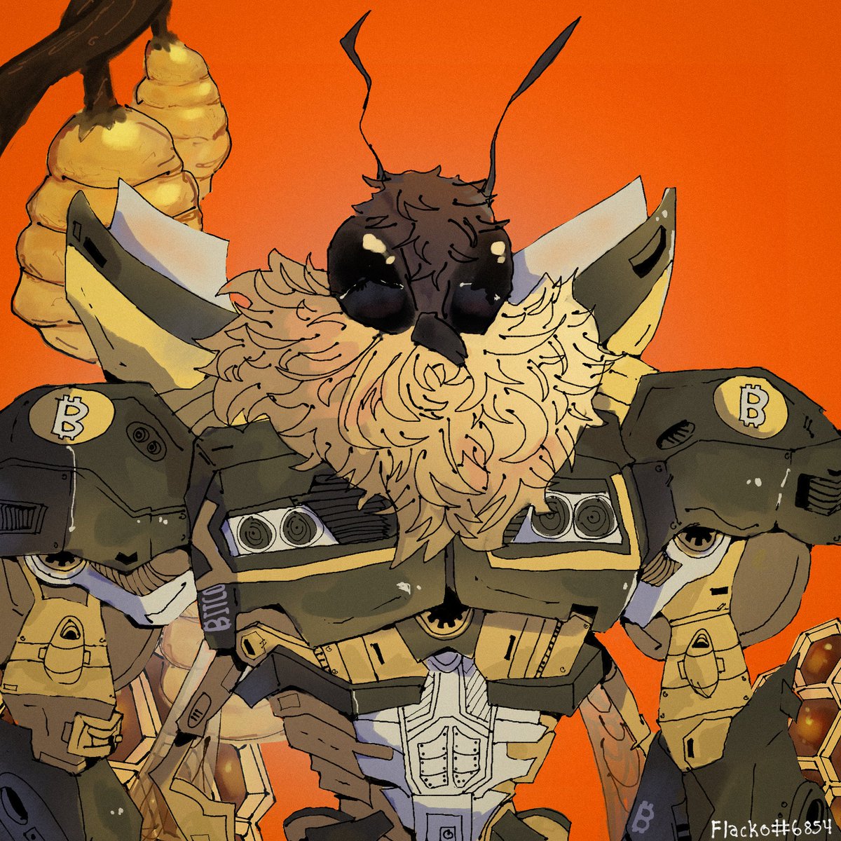 Buzzing inside the hive <a href="/OrdinalBees/">Bitcoin Bees</a> 🧡

Another entry for the fan art !🐝