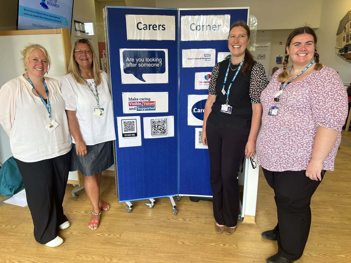 It’s a pleasure to say there will be a Carers Corner <a href="/RCHTWeCare/">Royal Cornwall Hospitals NHS Trust</a> every Tuesday 2-4pm. Working in partnership with <a href="/CornwallCS/">Cornwall Carers Service</a> @RCHTPtExp to make this happen today! Who saw us there today?