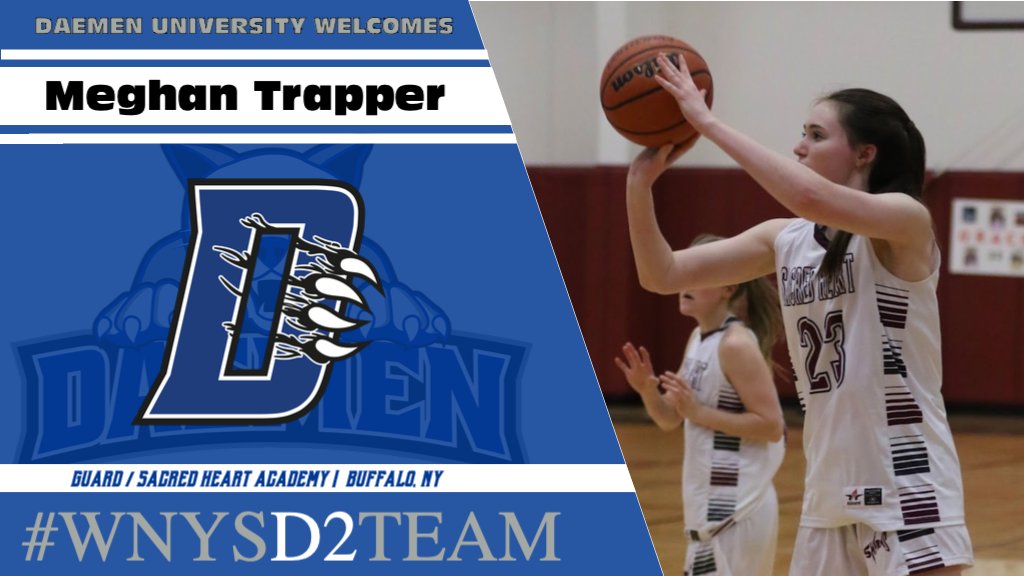 SIGNED!! Welcome to the <a href="/DaemenWBB/">Daemen Women’s Basketball</a> family Meghan Trapper.

A guard, Meghan averaged over 20 points a game at Sacred Heart Academy this past season and earned first team All-Catholic and fourth team All-State honors. Welcome home, Meghan!

#TheWildcatWay