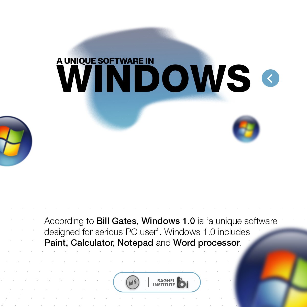 'WINDOWS 1.0' The first unique software designed for serious PC user !!!
#windows #doors #architecture #window #pc #linux #technology #interiordesign #design #computerengineering #FactOfTheDay #TriviaTime  #study #boostyourknowledge #learn #baghelcomputercentre #miniatureschool