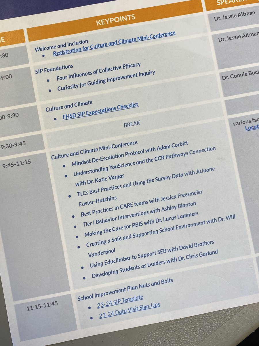 Connieteach's tweet image. Kicking off Day #2 of School Improvement Retreat.  Gangs all here and ready to rock &amp;amp; roll! 🤓 #FHSDLearns