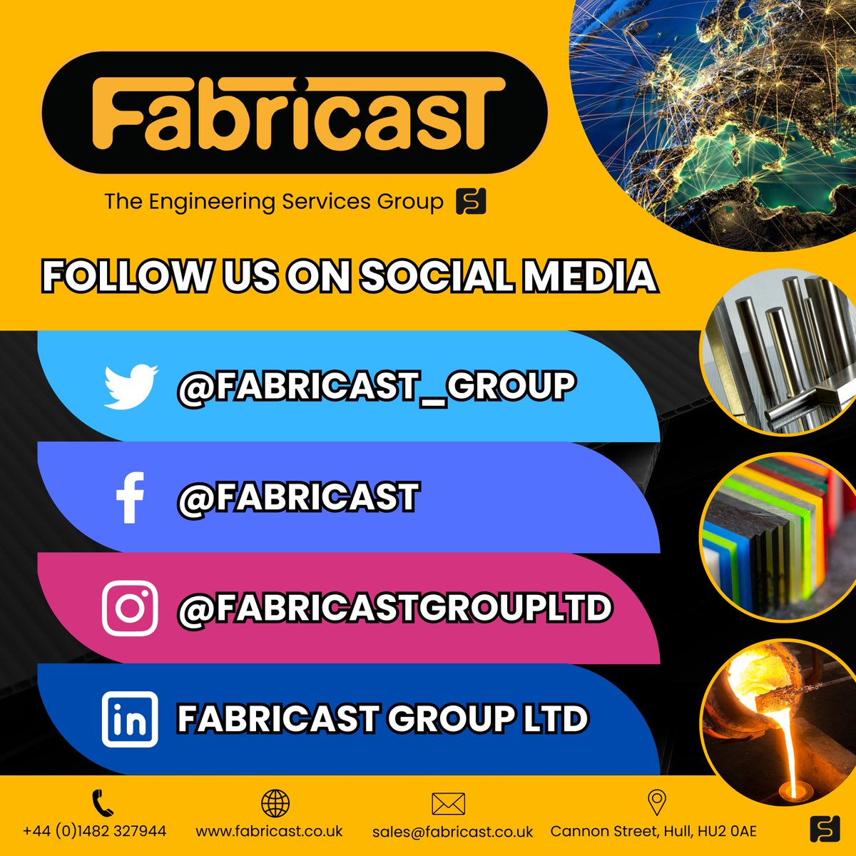 Fabricast_Group's tweet photo. 📲 Follow us on all social media platforms to stay updated with all company updates ⤵️
Facebook 👉 https://t.co/SrFwPmpuiZ
Instagram👉 https://t.co/mkzxQeayei
LinkedIn 👉 https://t.co/bqok1o1SGI
#Fabricast #Metals #Plastics #Engineering https://t.co/rHUAIx8sYp