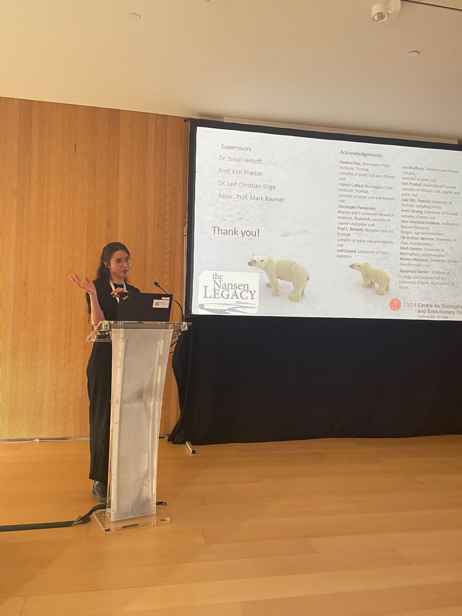 Next speaker <a href="/arctogad_sivus/">Siv</a> gave a nice talk on the insight into population genomic signatures of polar cod in the nothern Barents Sea