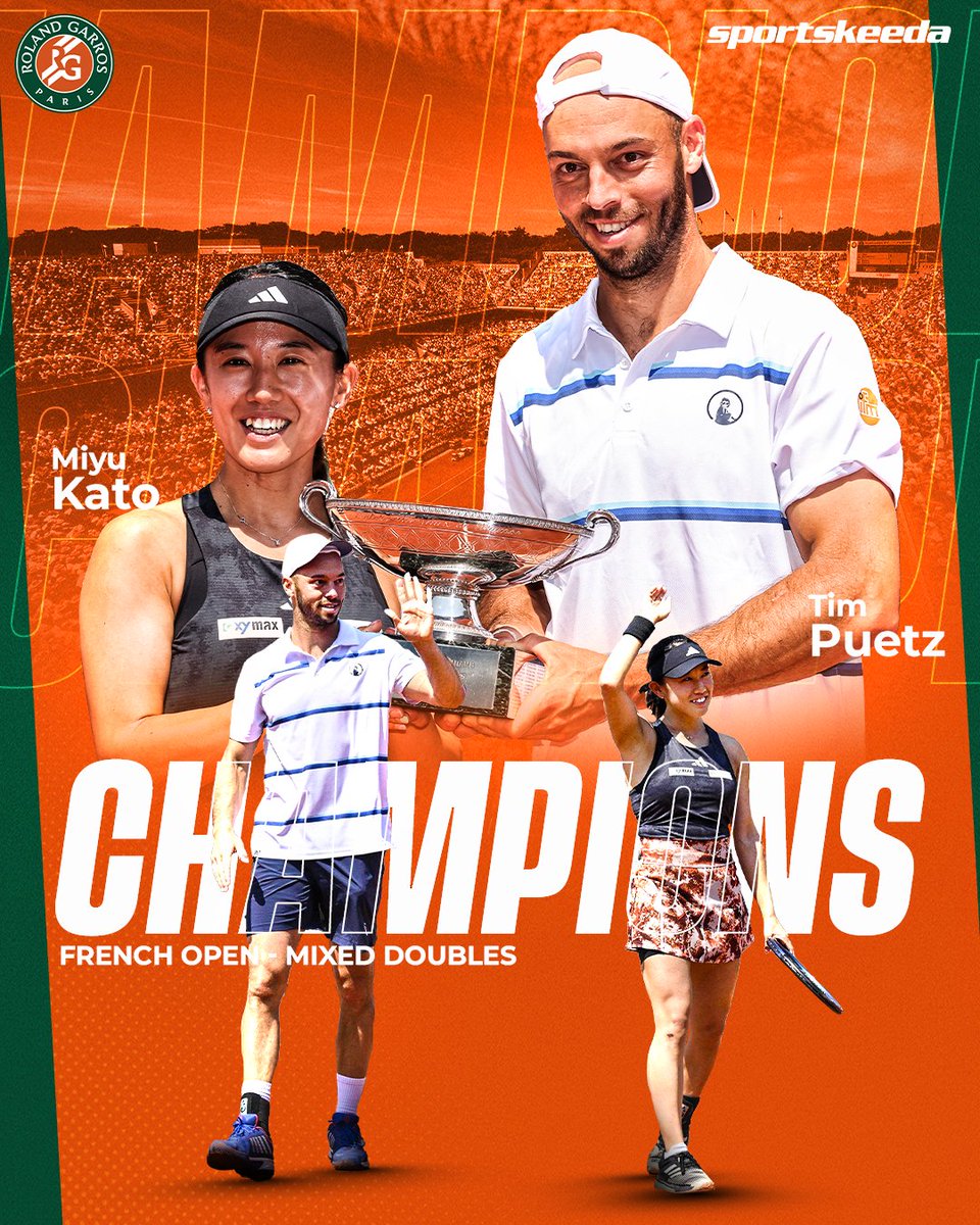 SK__Tennis's tweet photo. Miyu Kato had a happy ending at 2023 Roland Garros 😍

#MiyuKato #TimPuetz #RolandGarros #FrenchOpen #Tennis https://t.co/lzjsjNdV1w