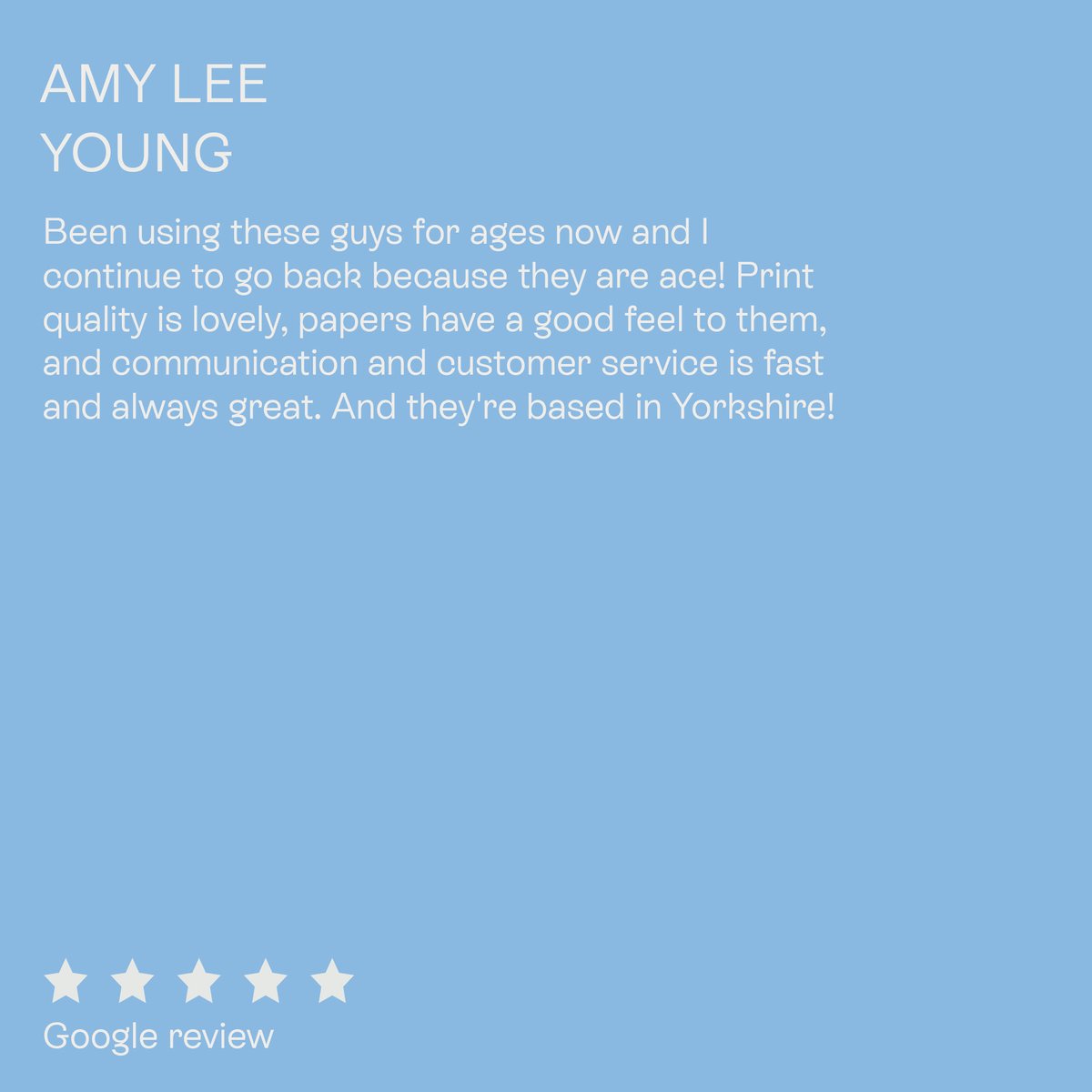 Happy Monday! We're dead chuffed with this lovely review from Amy - thanks!