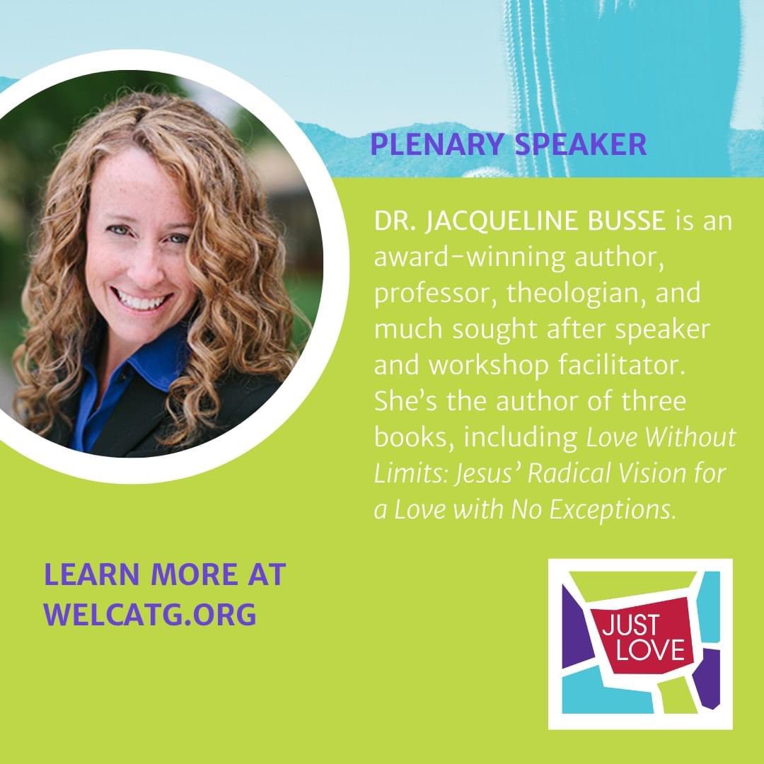 Have you read Love Without Limits? You'll want to do that b4 the Just Love Gathering welcatg.org.  Author, Dr. Jacqueline Busse, will be with us, speaking in plenary sessions &amp; offering a book discussion as a workshop. Register today for the discounted rate thru 6/15.
