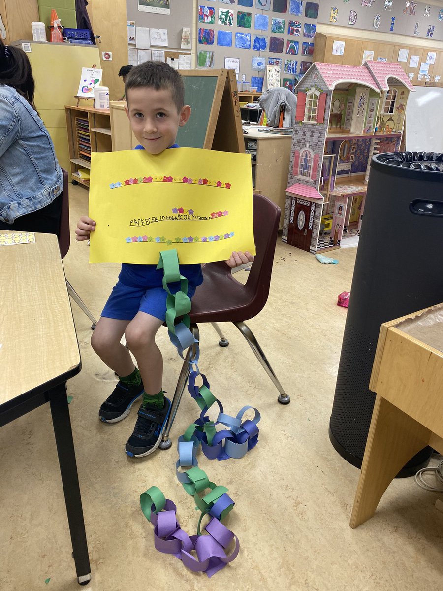 This student is really excited for his upcoming birthday. He created a paper chain and sign! He is so excited to removed one ring each day! <a href="/MrsJPalazzolo/">Jessica Palazzolo</a> <a href="/home_rams/">Roseland Home of the Rams</a>