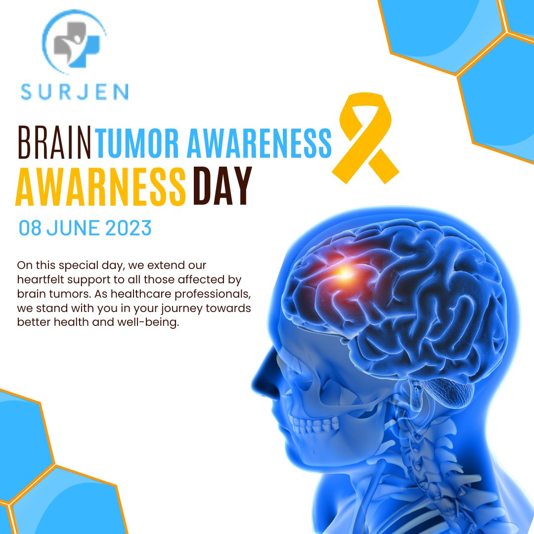 Today, we celebrate the resilience of survivors and warriors in the face of brain tumors. Your strength and determination inspire us all. Keep fighting, and know that we are with you every step of the way.' #BrainTumorAwareness #StandStrong #TogetherWeHeal #NeverLoseHope