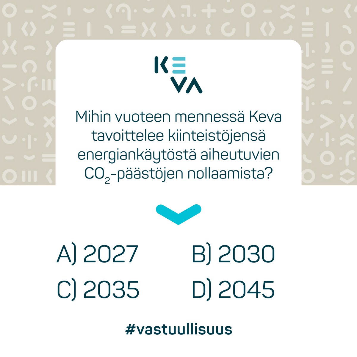 Keva_fi's tweet image. Kiinteistösijoituskohteidemme ympäristövastuun keskiössä on kiinteistöjen energiankäytöstä aiheutuvien ilmastovaikutusten minimointi. Arvaatko, mihin vuoteen mennessä tavoittelemme CO₂-päästöjen nollaamista?

Lisätietoa alla!🧵1/

#vastuullisuus #sijoitukset #kiinteistöt