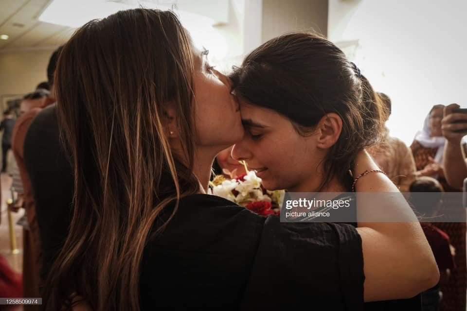 YezidiV's tweet photo. Heartwarming family reunions! These Yezidi survivors, once held captive by ISIS, finally embrace their loved ones. The photos capture their longing, resilience, and a mix of happiness, joy, and sadness. A powerful reminder of love's strength. #FamilyReunion #Hope #LoveOvercomes https://t.co/QKqkg99he2
