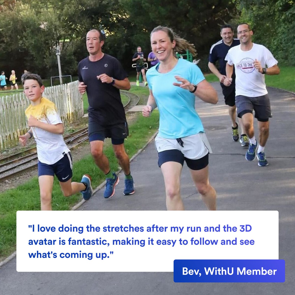 WithuTraining's tweet photo. Member appreciation post! 👏 Bev discovered WithU through parkrun and has been loving the stretch programmes to wind down after her run with a morning coffee. 

She’s looking to explore more of the app’s features, so drop your favourite workouts below!

#WithUWorkout #parkrun https://t.co/adwdhiEuFV