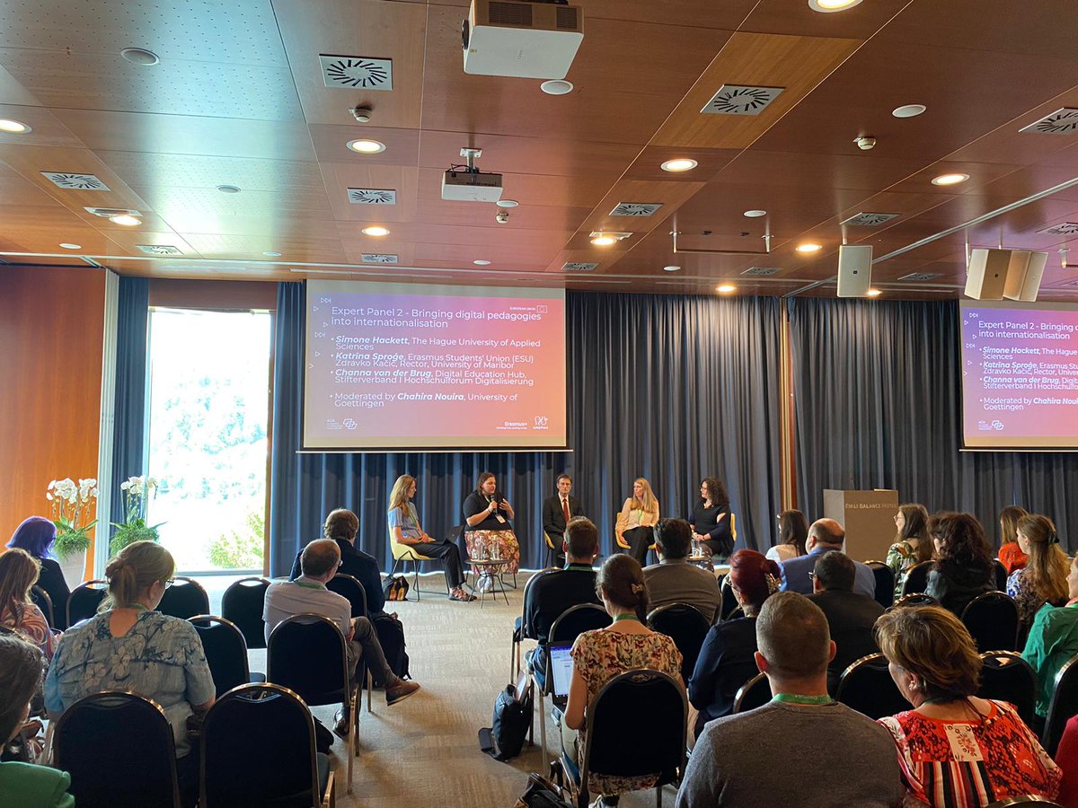 🗣️2nd panel #fostering_digital_pedagogies last❓
What is your personal mission to advance the field?
Simone:Continue empirical studies of #COIL
Zdravko:Raise awareness
Katrina: Advocate to invest more in quality of virtual opp.
Channa:Work on dev. systems &amp;digital infrastructure