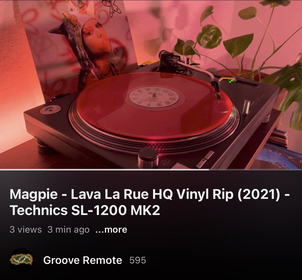 GrooveRemote's tweet photo. New vinyl rip is live, this week Magpie by @lavalarue from the Butter-Fly release! Listen/watch/stream here https://t.co/X2gr5chFwV 🎵🎸🦋 https://t.co/3MKYUbIBsF