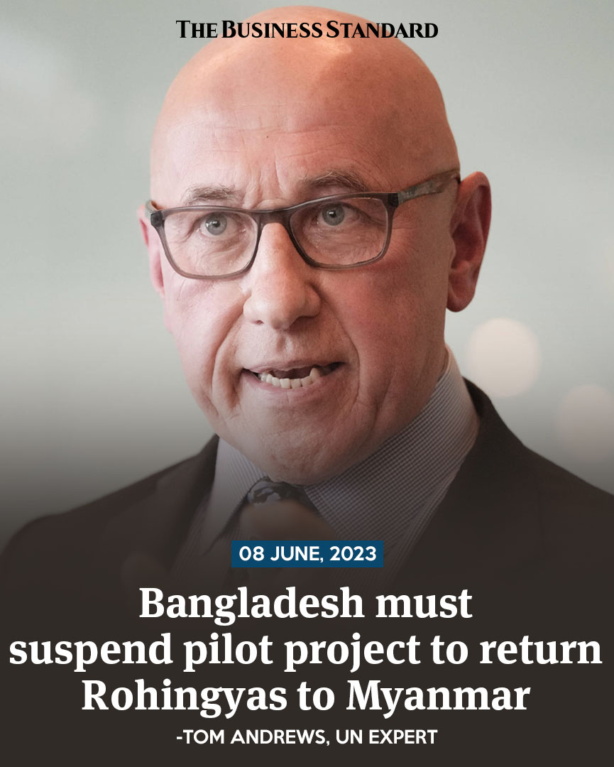 Bangladesh must suspend pilot project to return Rohingyas to Myanmar: UN expert

#PilotProject #repatriationproject #rohingyarefugees #UNExpert #TomAndrews #RohingyaCrisis #RohingyaRepatriation #Bangladesh  #TBSNews