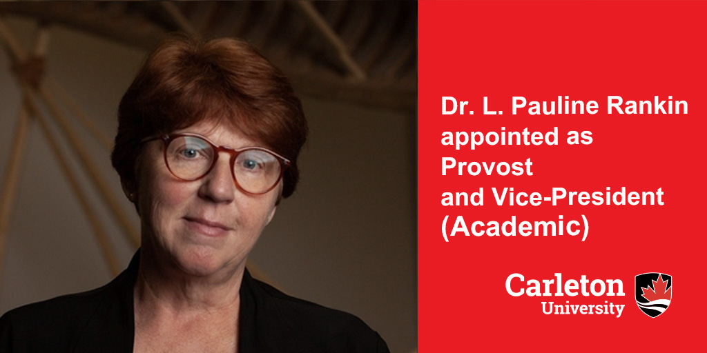 President & Vice-Chancellor of Carleton University (@cu_president) on Twitter photo So pleased to announce that L. Pauline Rankin (<a href="/lprankin1/">LPRankin</a>) has been appointed as <a href="/Carleton_U/">Carleton University</a>’s new Provost and Vice-President (Academic) for a five-year term effective Aug. 14, 2023. Congratulations Pauline and thank you for being willing to serve! newsroom.carleton.ca/2023/provost-a… So pleased to announce that L. Pauline Rankin (<a href="/lprankin1/">LPRankin</a>) has been appointed as <a href="/Carleton_U/">Carleton University</a>’s new Provost and Vice-President (Academic) for a five-year term effective Aug. 14, 2023. Congratulations Pauline and thank you for being willing to serve! newsroom.carleton.ca/2023/provost-a…