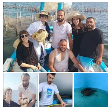 MedCities's tweet photo. In #Sfax mission for @ENSERES_Med we had a surprise when #Kantara_SaveEarth association could save a 🐢 that was strangled by #plastic litter in traditional fishing gear in #Kerkennah. The project is working with local fishers for their own #waste marine management. #subgrants https://t.co/Y9lpXzLVjV