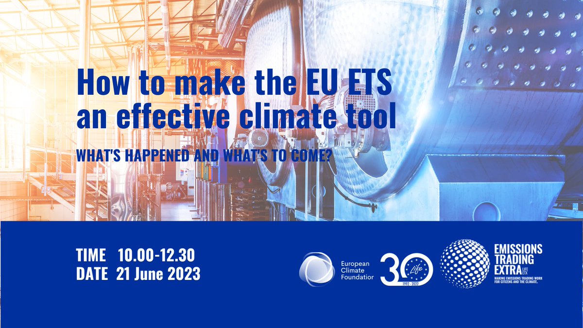 Carbonkiller_EU's tweet photo. On June 21 we’ll meet to look ahead at the next revision of the Emissions Trading System (#EU_ETS) and the post-2030 climate goals.
Join us online for our 4th #LifeETX carbon pricing hub event ‘How to make the EU ETS an effective climate tool’
👉https://t.co/BWVcQNR7BX https://t.co/6uz9jvQU8N