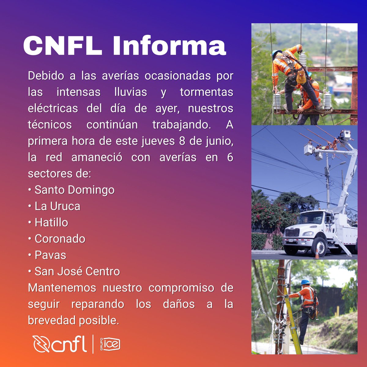 Compañía Nacional de Fuerza y Luz (CNFL) tweet media