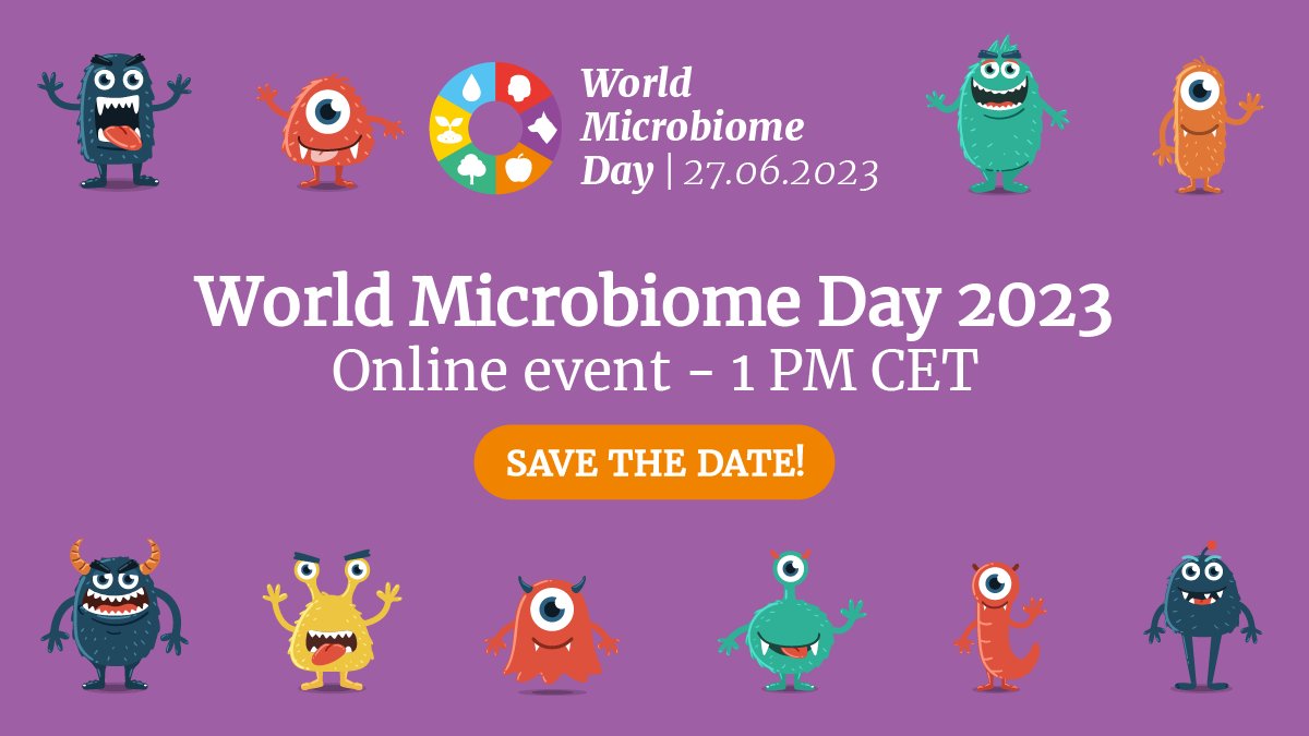 Save the date! World Microbiome Day is June 27th
#Microbiomes4life
#WMD2023