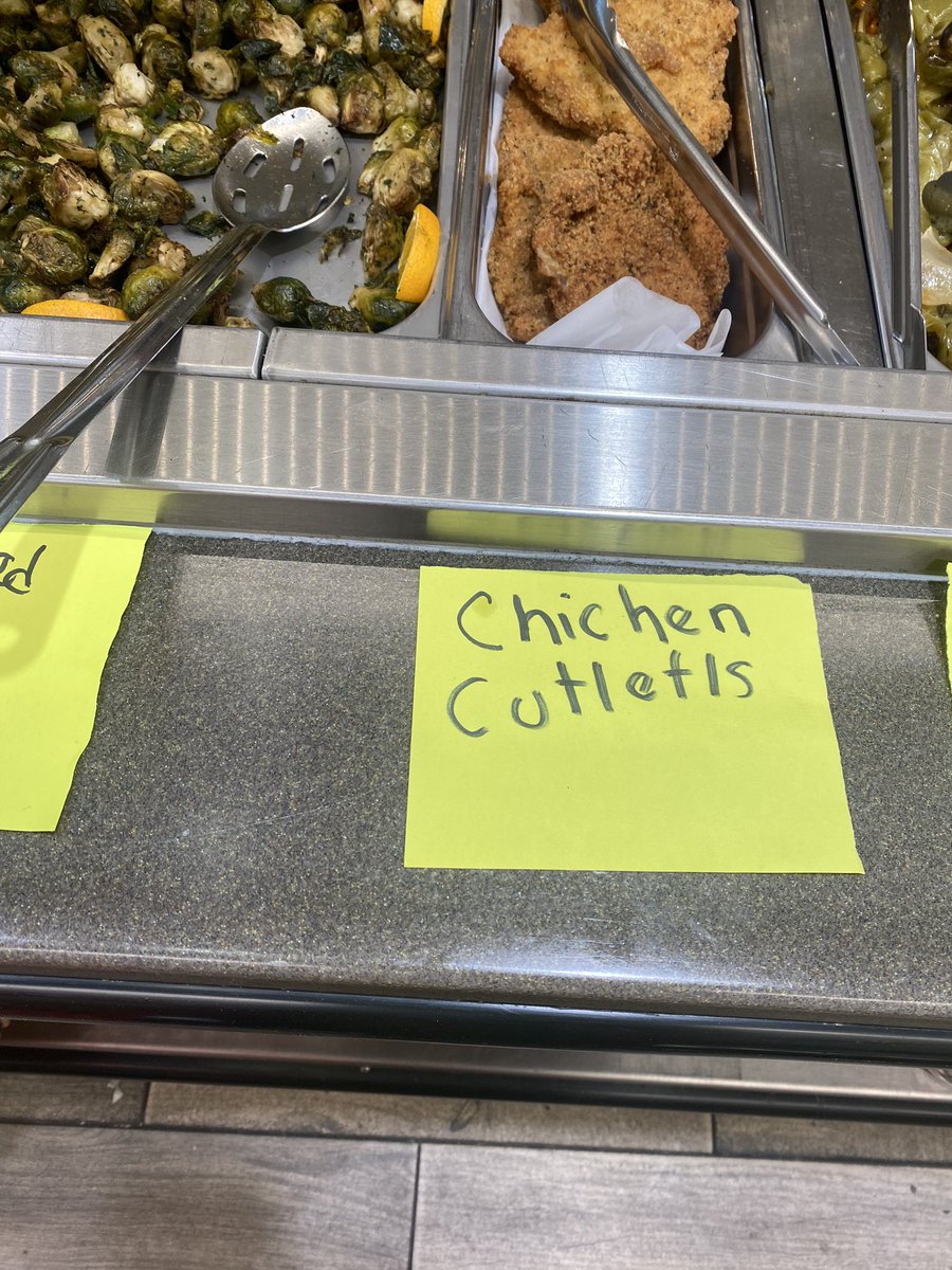 jzux's tweet image. my local grocery store is rapidly losing control of the phrase chicken cutlets